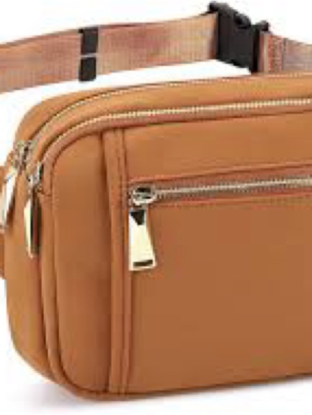 Women’s Or Men’s Tan Belt Bag - Sleek Everyday Waist Pouch
